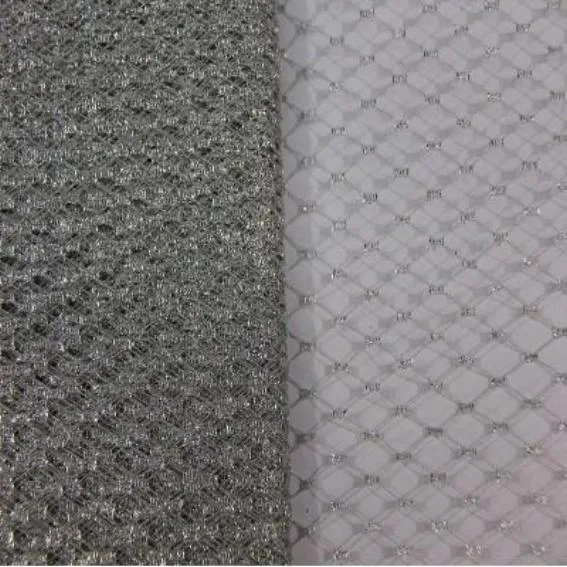 9" Silver Metallic Russian Veiling