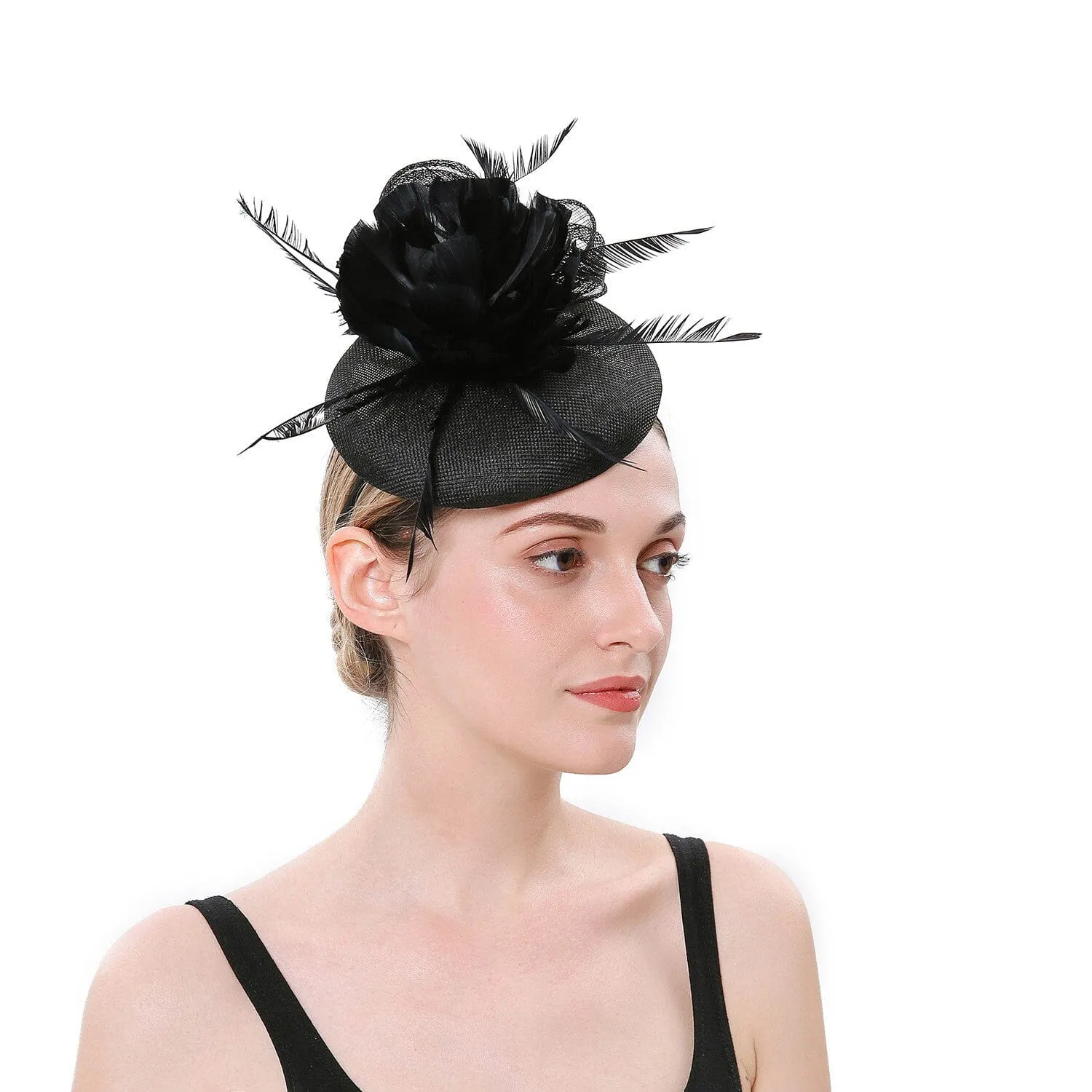 BLACK TOPPER FEATHER FASCINATORS