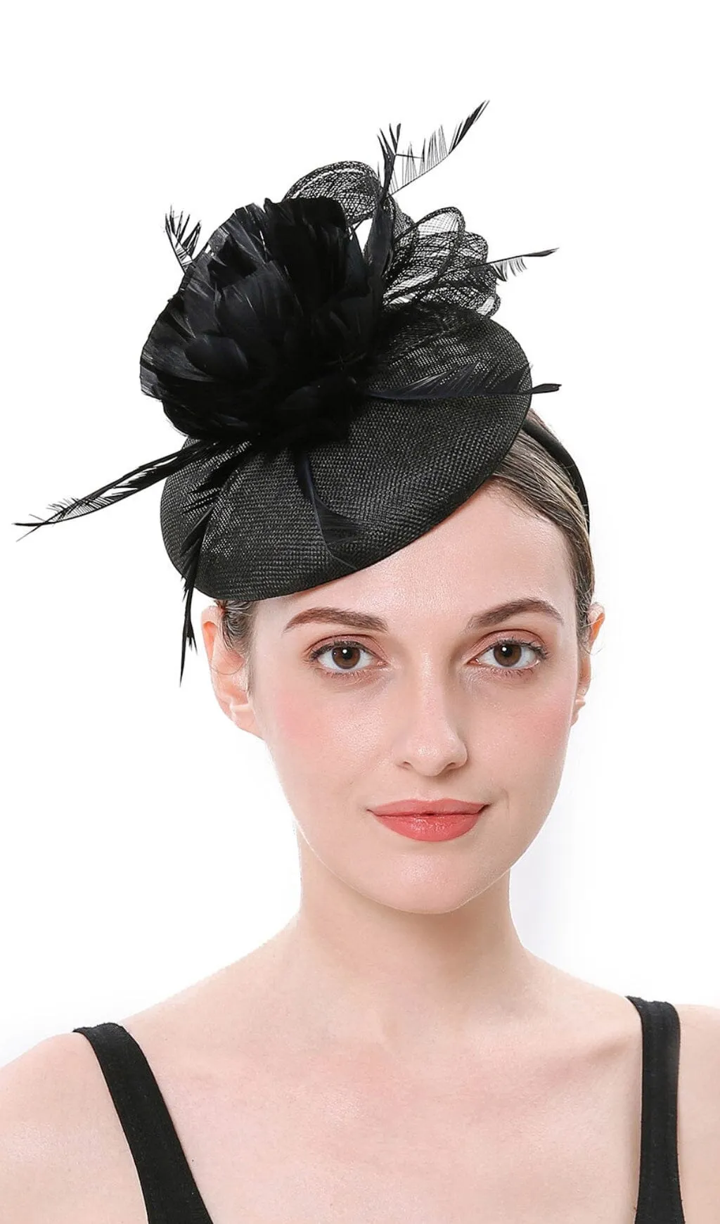 BLACK TOPPER FEATHER FASCINATORS