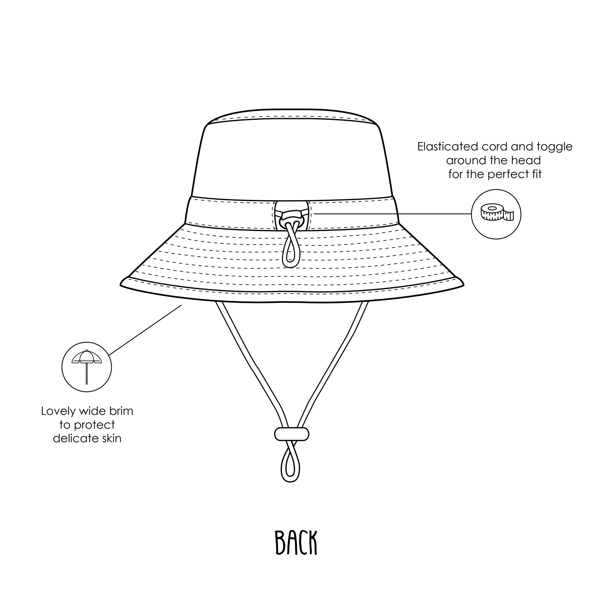 Construction Wide Brim Bucket Hat