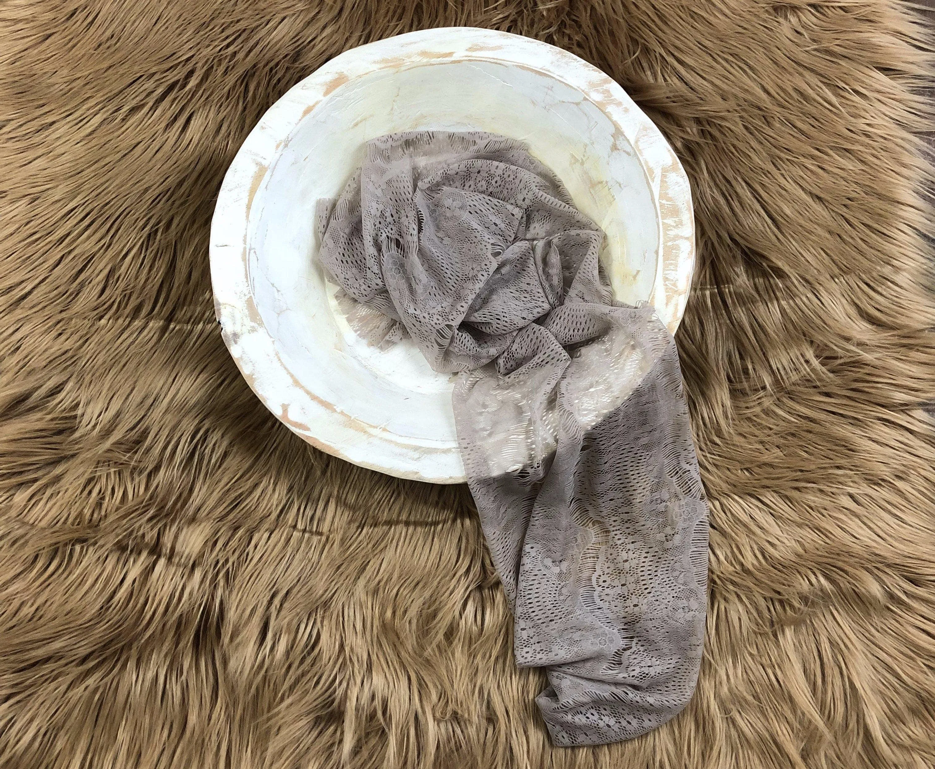 Dark Beige Gossamer Fabric Lace Baby Wrap