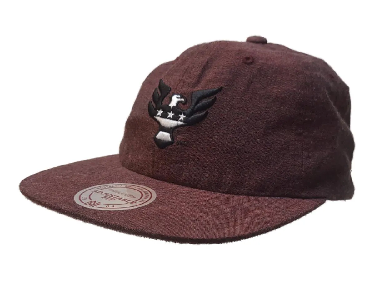 D.C. United Mitchell & Ness Maroon Slouch Flat Bill Painter Style Adjust Hat Cap