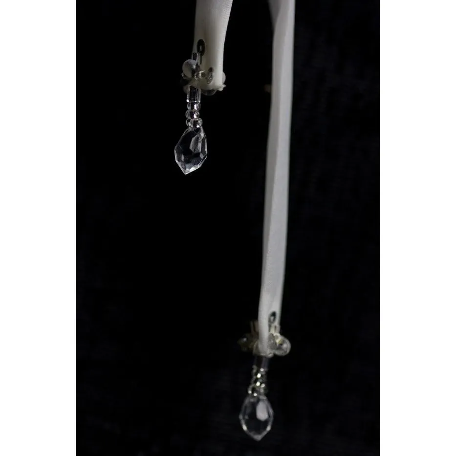 Delicate Crystal Filigree Scroll Ribbon Headband