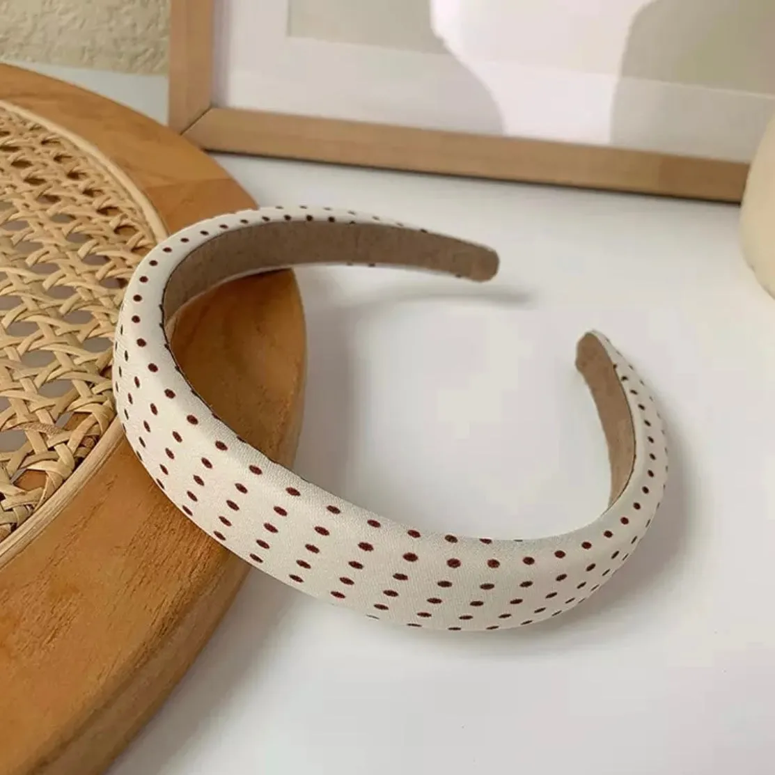 Fabric Wide Ladies Women Headband - Style 23 White