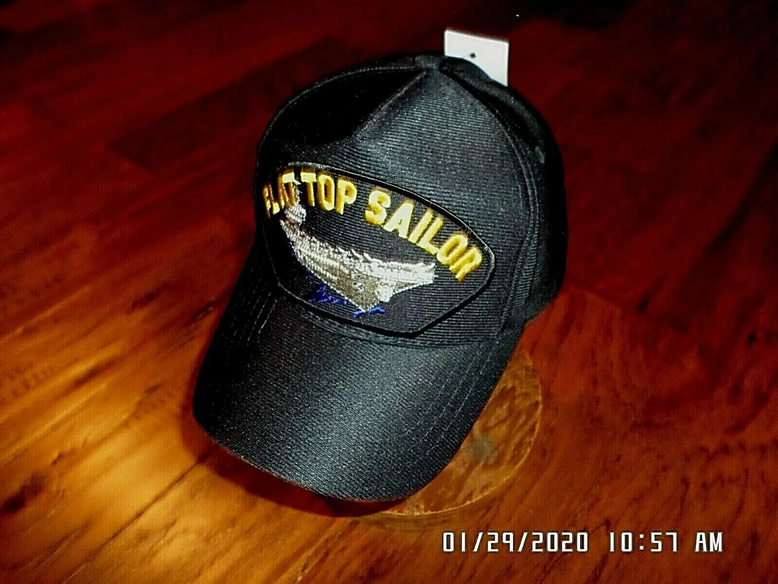 FLAT TOP SAILOR NAVY SHIP HAT U.S MILITARY OFFICIAL BALL CAP U.S.A MADE