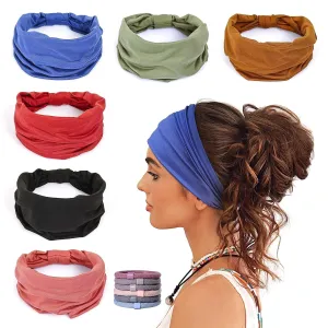 GiLi 6-Pack Wide Headbands for Women – Non-Slip, Soft, Stylish Fit