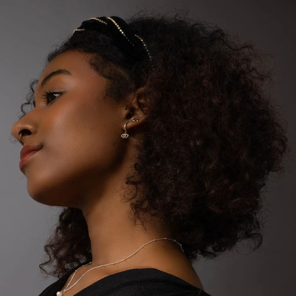 Handmade Crystal Velvet Twist Headband