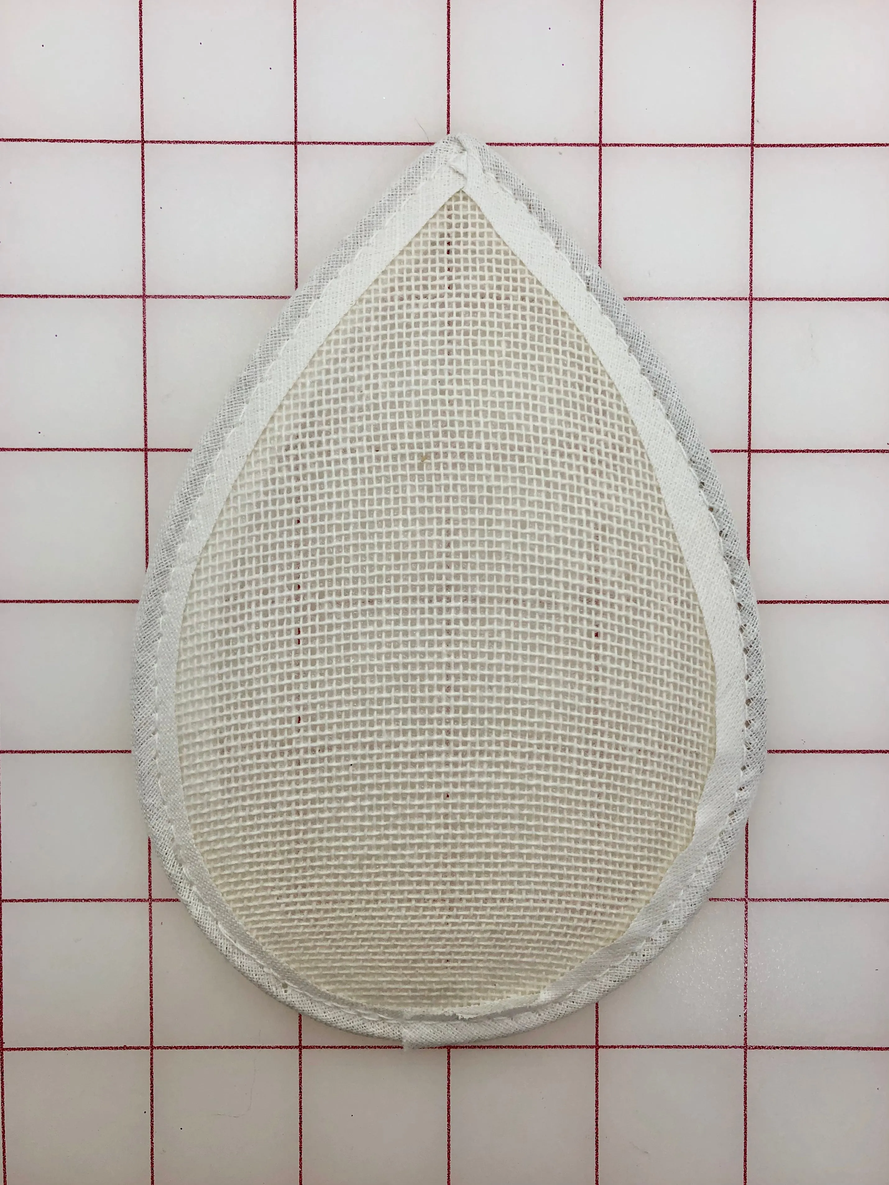 Headpiece Form - Buckram Oval Teardrop Small