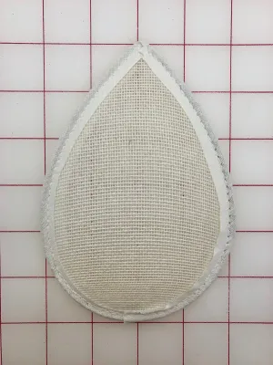 Headpiece Form - Buckram Oval Teardrop Small