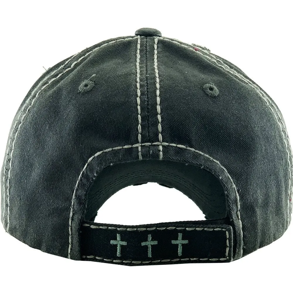 KBV1343 "Faith Over Everything" Vintage Washed Ball Cap