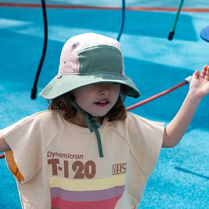 Ki ET LA Camper Hat Anti UV Green Natural Pink