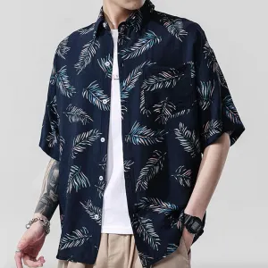Loose Fit Floral Hawaiian Shirt