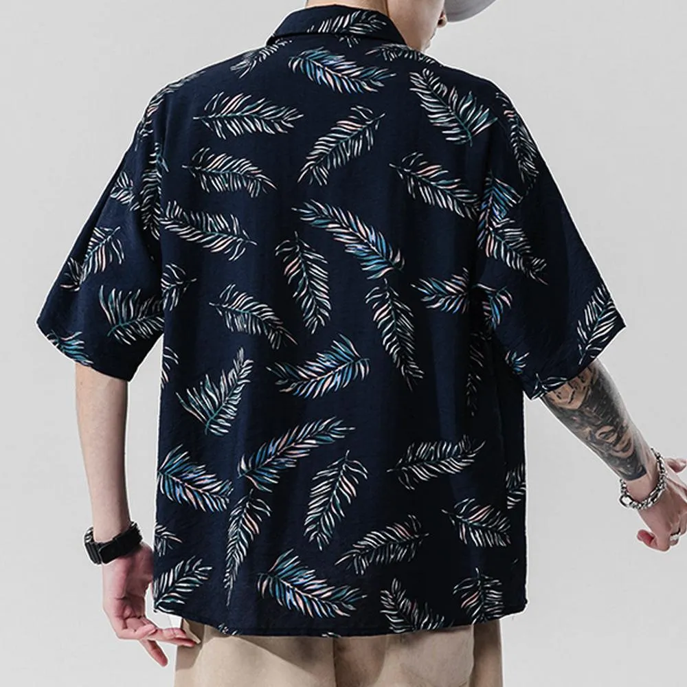 Loose Fit Floral Hawaiian Shirt