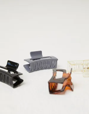 Minimal Rectangular Claw Hair Clip
