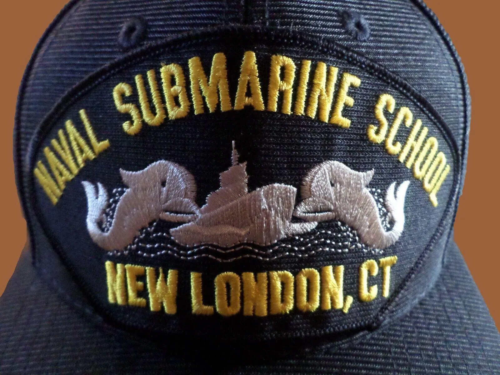 NAVAL SUBMARINE SCHOOL NEW LONDON CT HAT OFFICIAL U.S MILITARY BALL CAP USA MADE