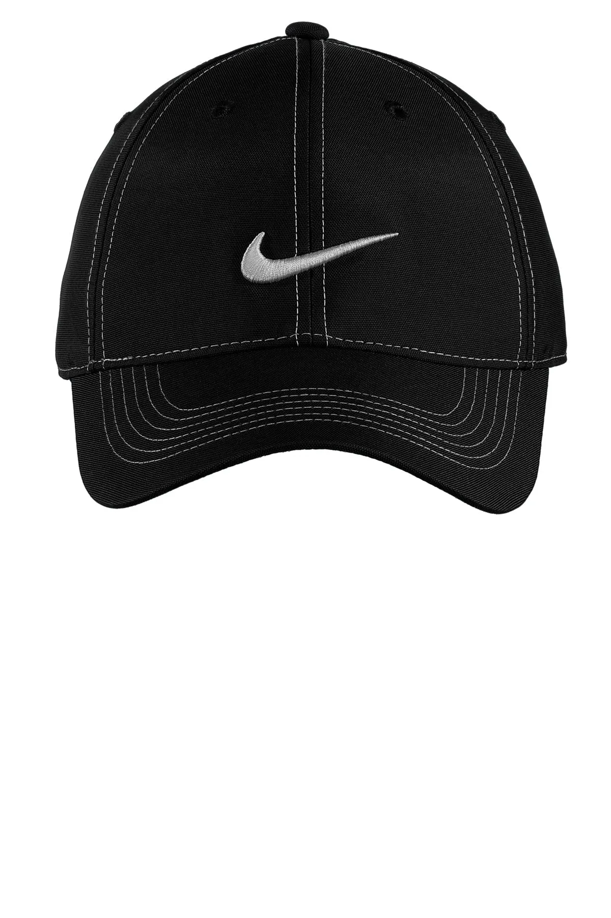 Nike Swoosh Front Customized Caps, Black