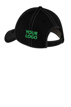 Nike Swoosh Front Customized Caps, Black