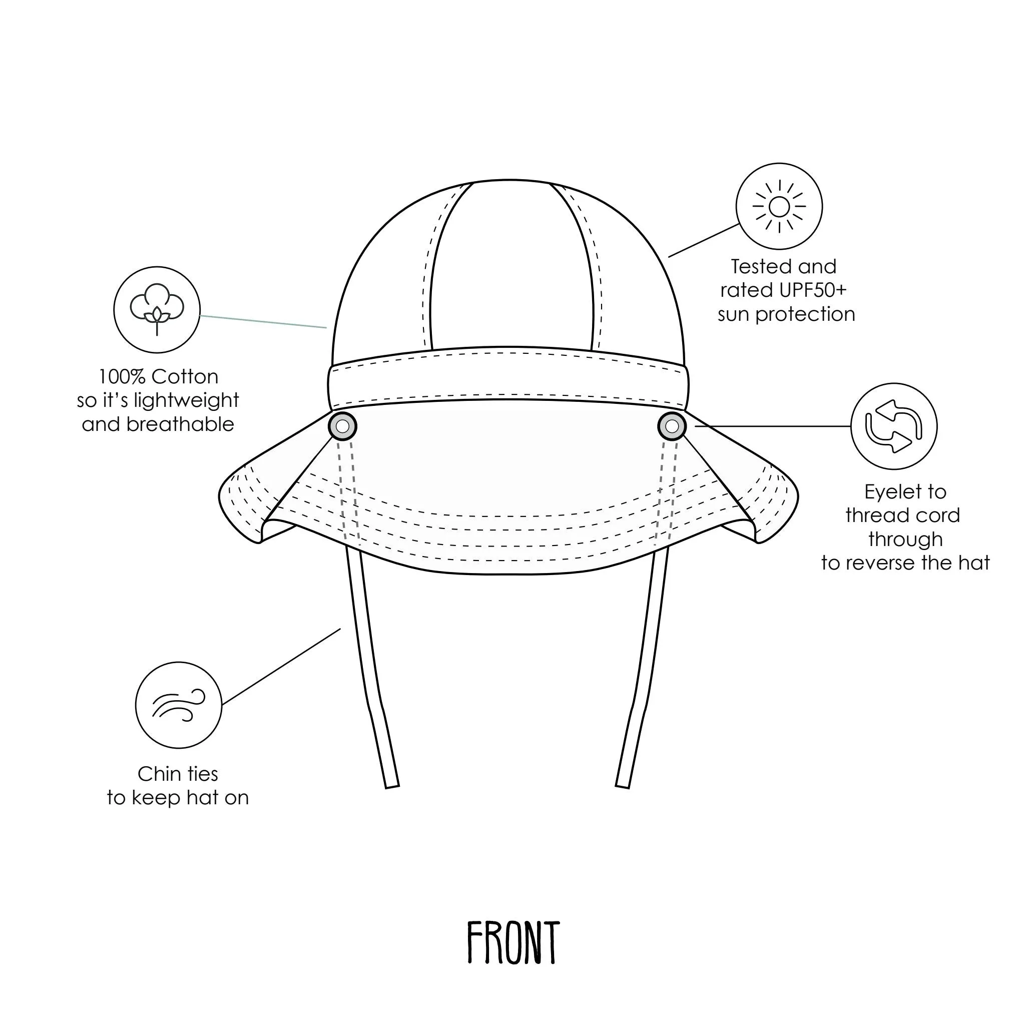 Olivia Reversible Wide Brim Sunhat