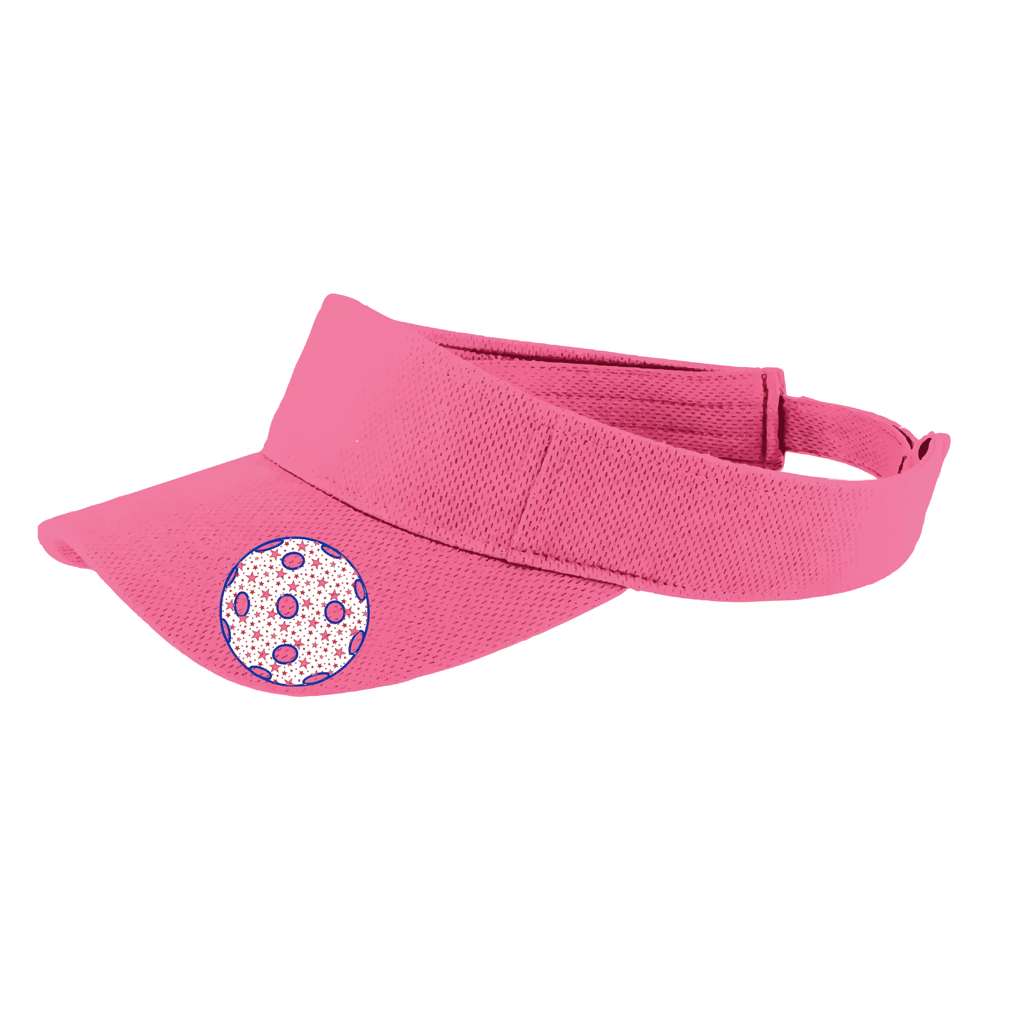 Patriotic Star Pickleball (Customizable) | Pickleball Visors | Moisture Wicking 100% Polyester