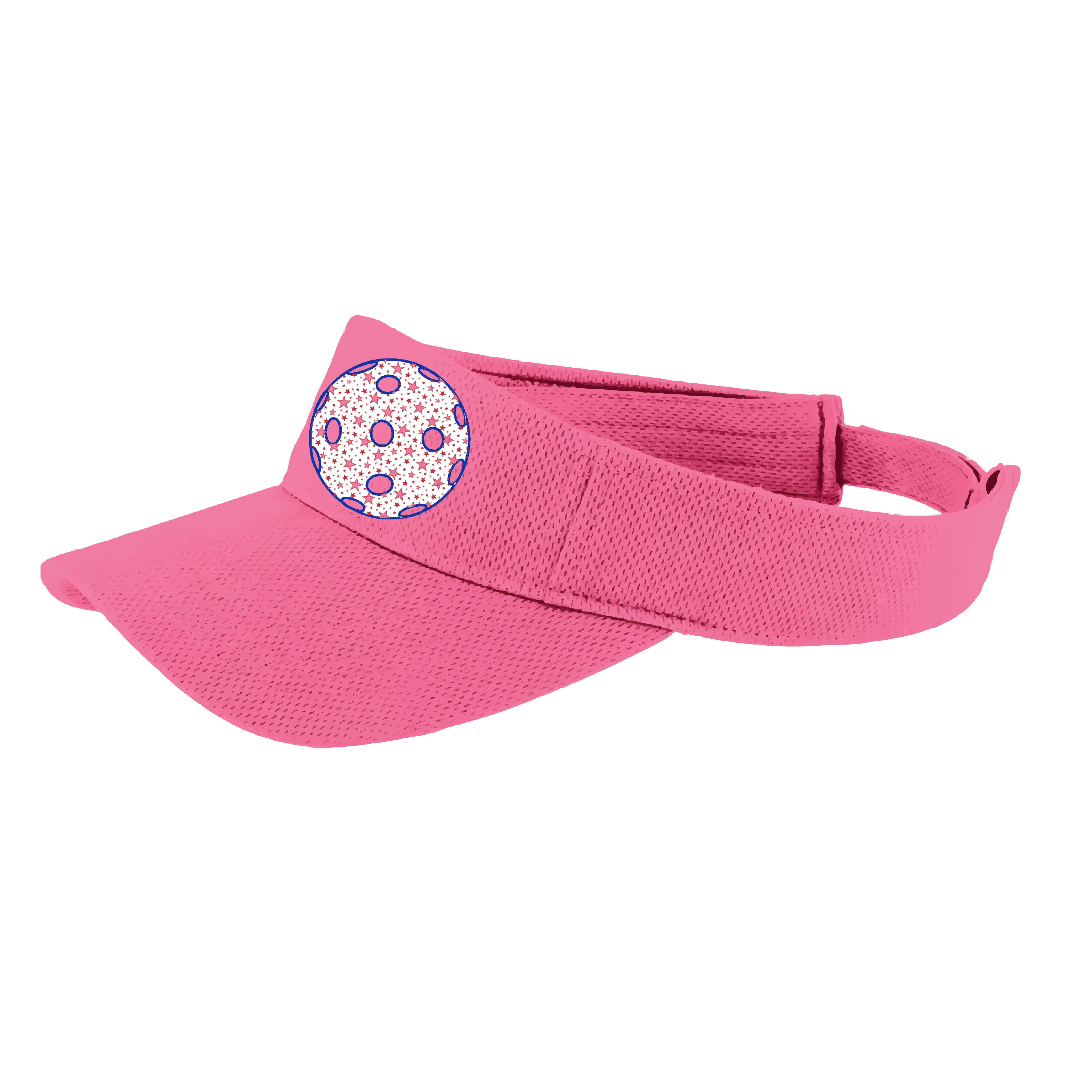 Patriotic Star Pickleball (Customizable) | Pickleball Visors | Moisture Wicking 100% Polyester