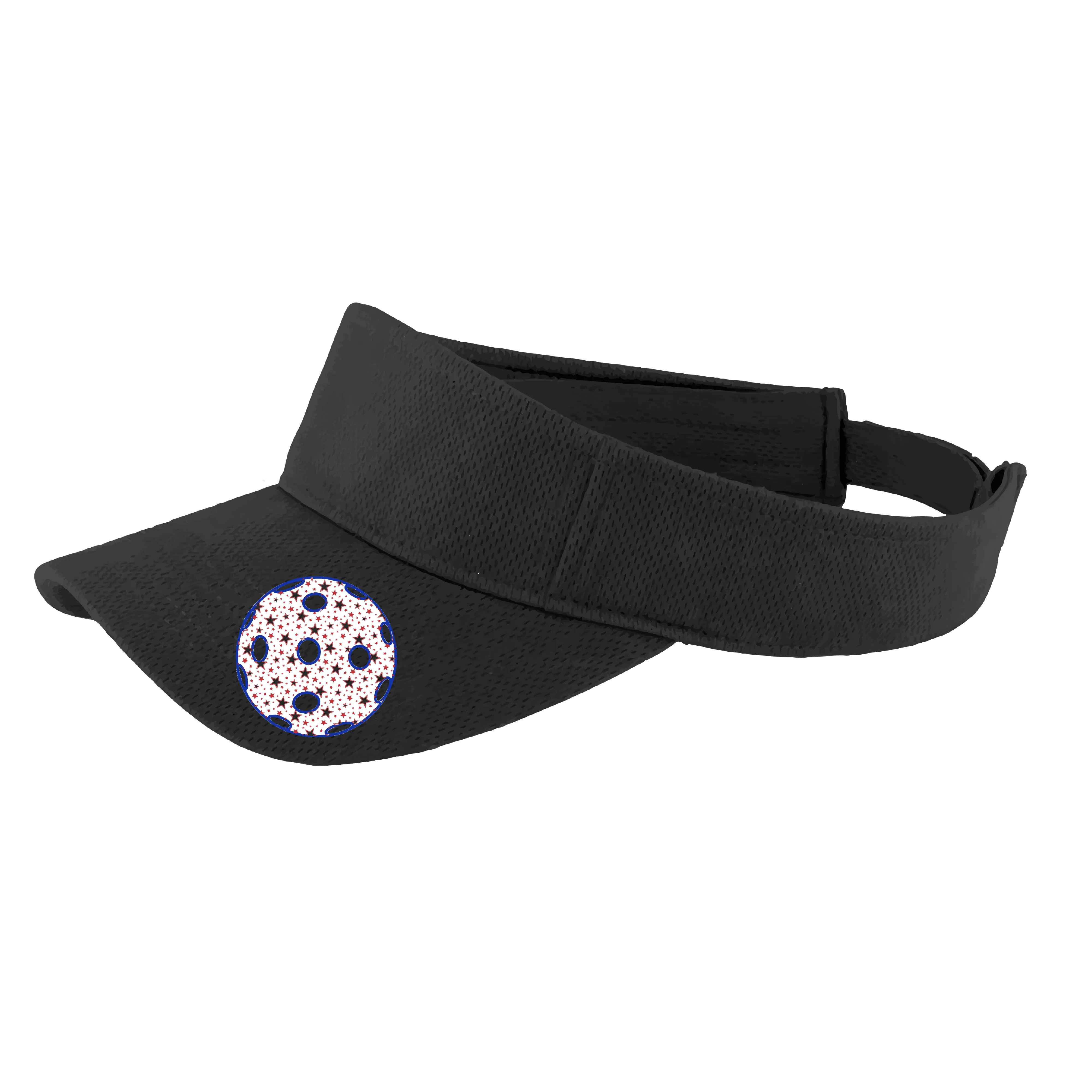 Patriotic Star Pickleball (Customizable) | Pickleball Visors | Moisture Wicking 100% Polyester