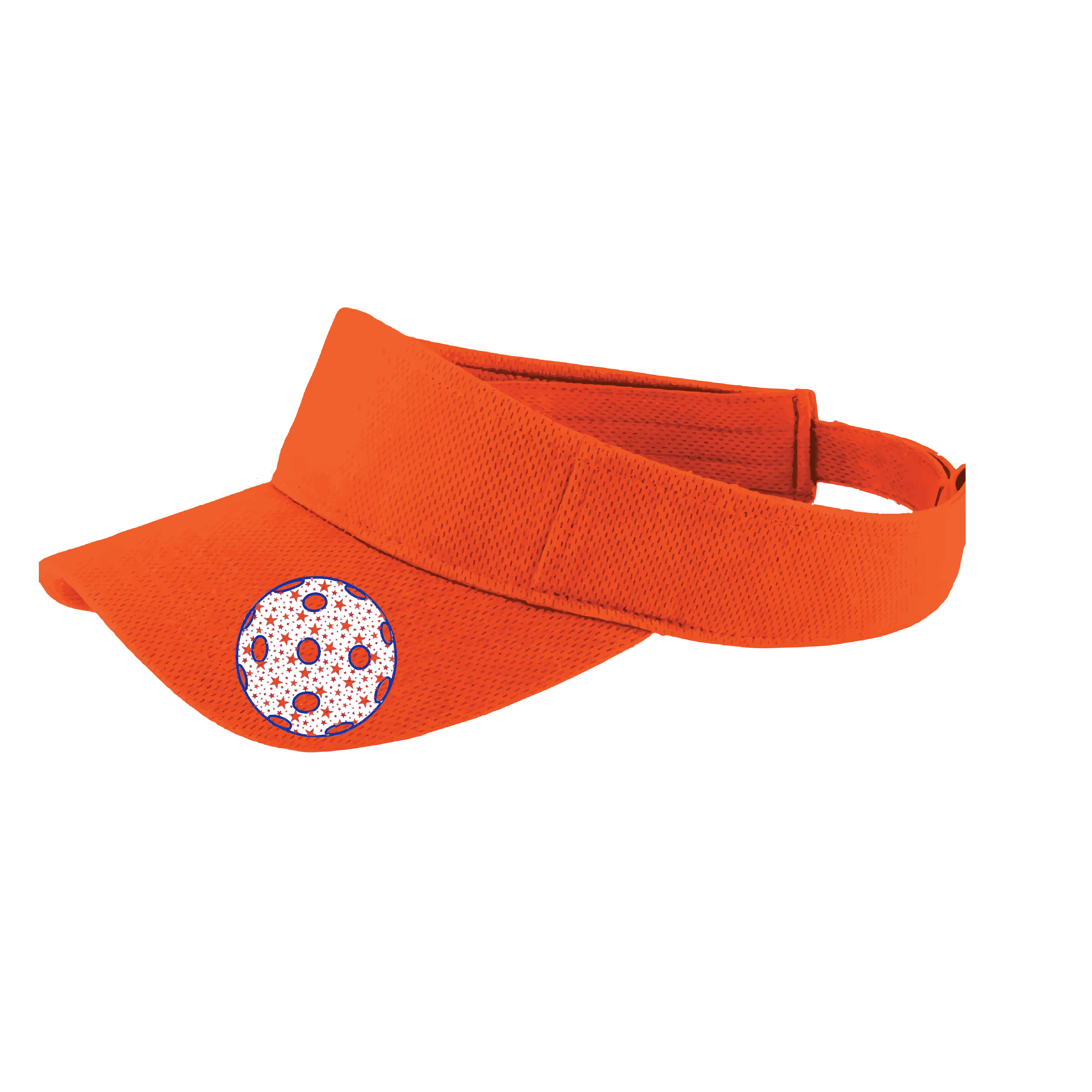 Patriotic Star Pickleball (Customizable) | Pickleball Visors | Moisture Wicking 100% Polyester