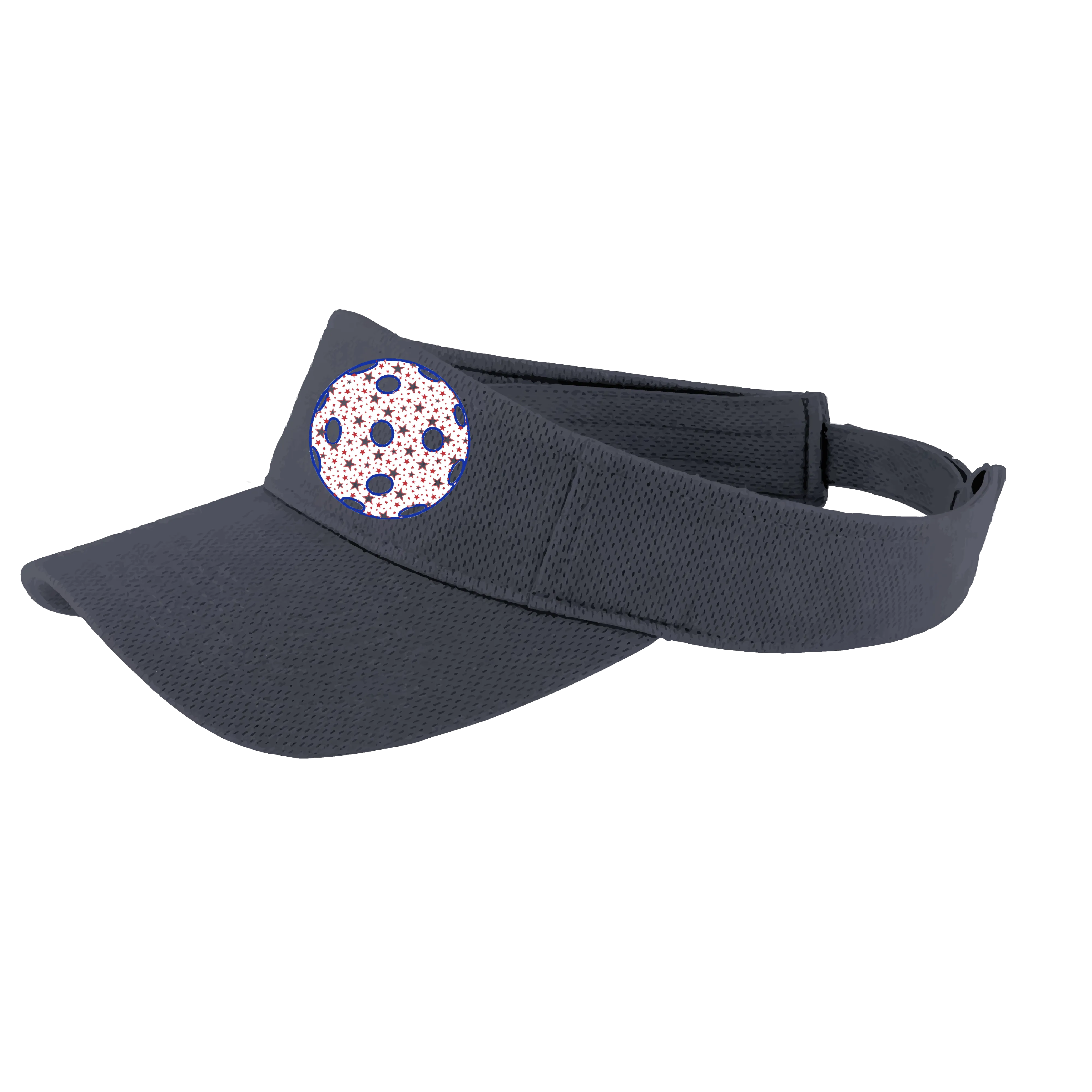 Patriotic Star Pickleball (Customizable) | Pickleball Visors | Moisture Wicking 100% Polyester