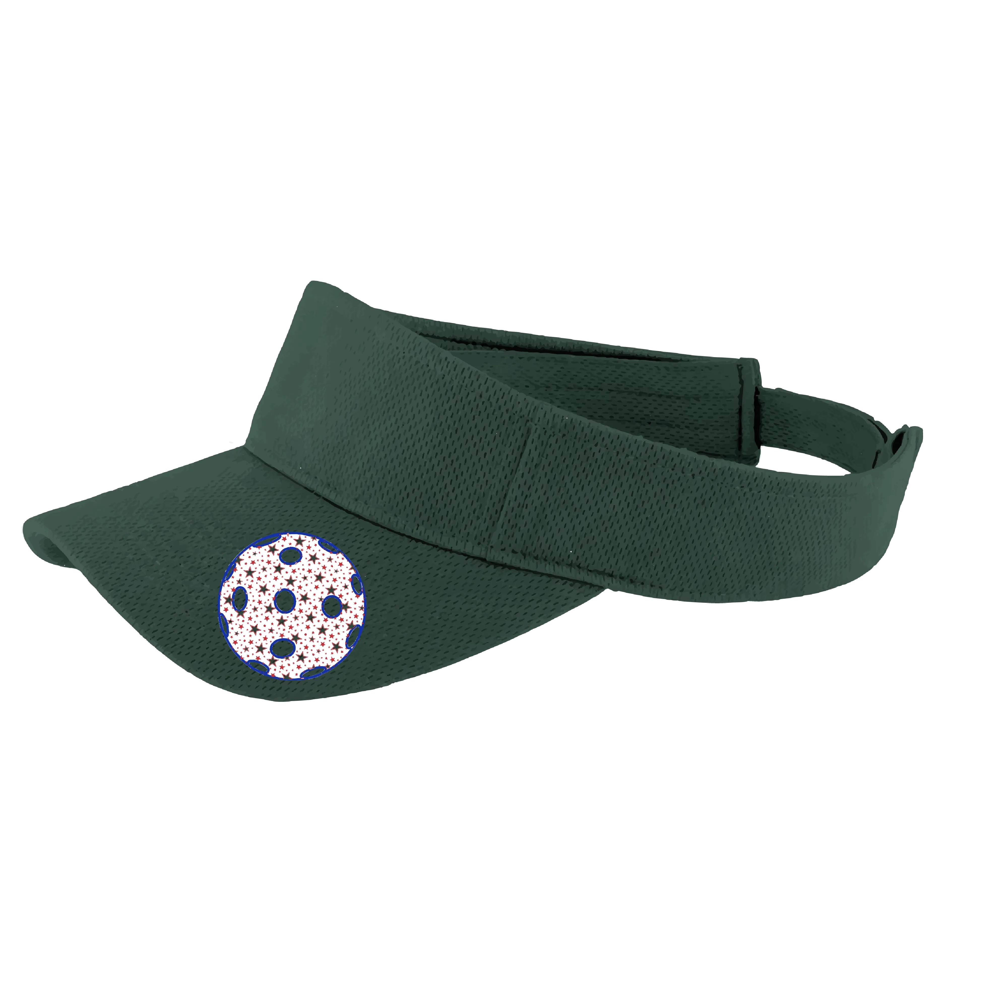 Patriotic Star Pickleball (Customizable) | Pickleball Visors | Moisture Wicking 100% Polyester