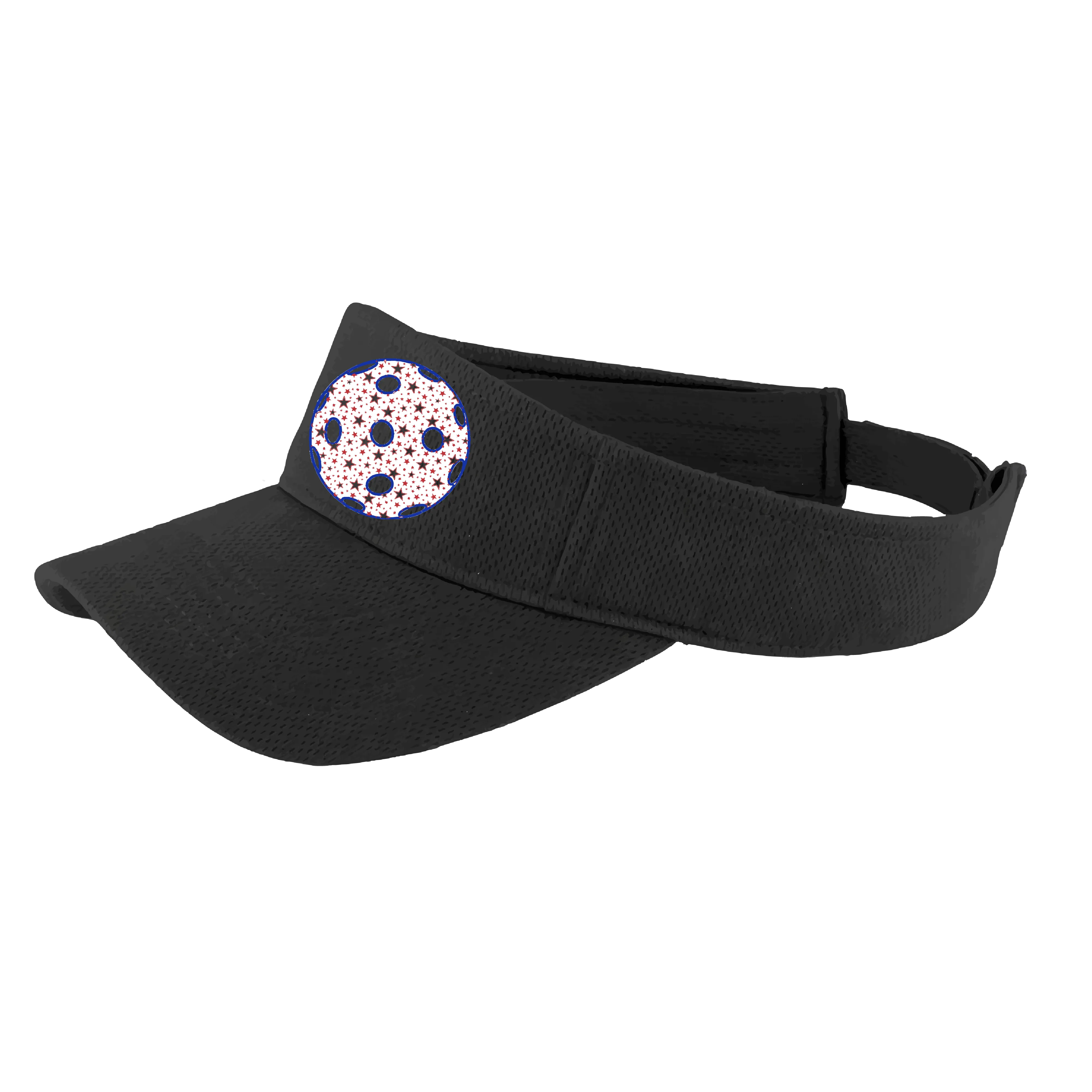 Patriotic Star Pickleball (Customizable) | Pickleball Visors | Moisture Wicking 100% Polyester
