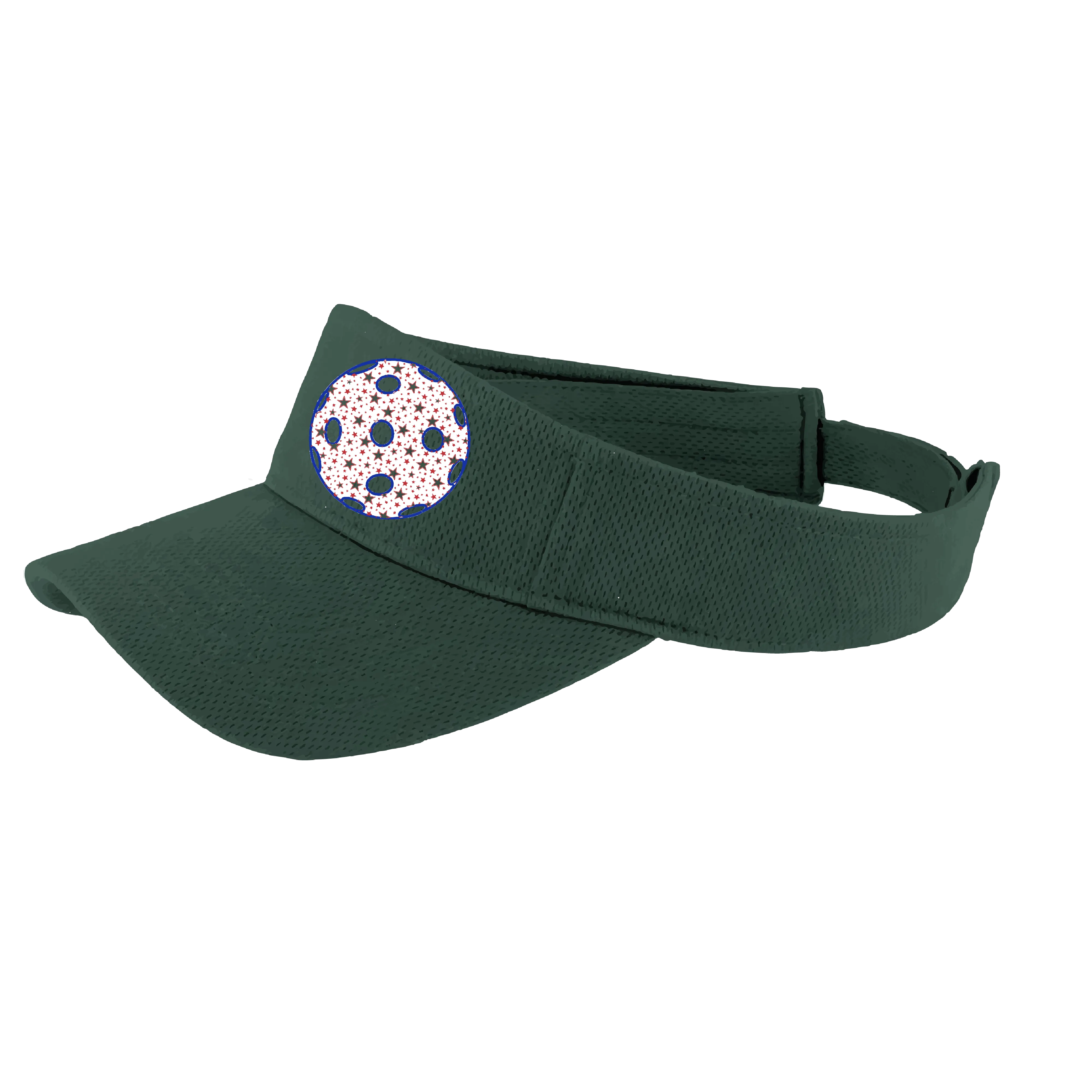 Patriotic Star Pickleball (Customizable) | Pickleball Visors | Moisture Wicking 100% Polyester