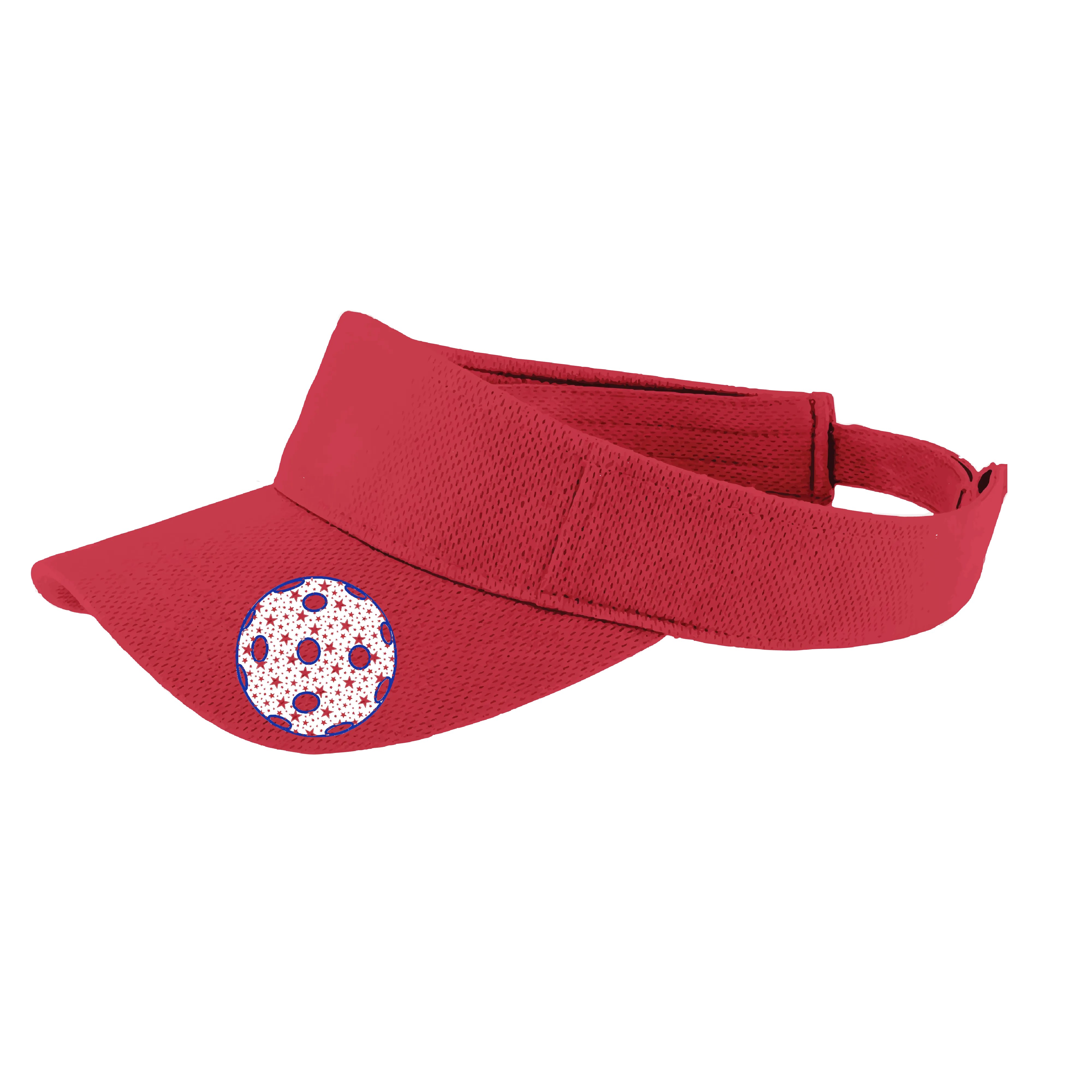 Patriotic Star Pickleball (Customizable) | Pickleball Visors | Moisture Wicking 100% Polyester