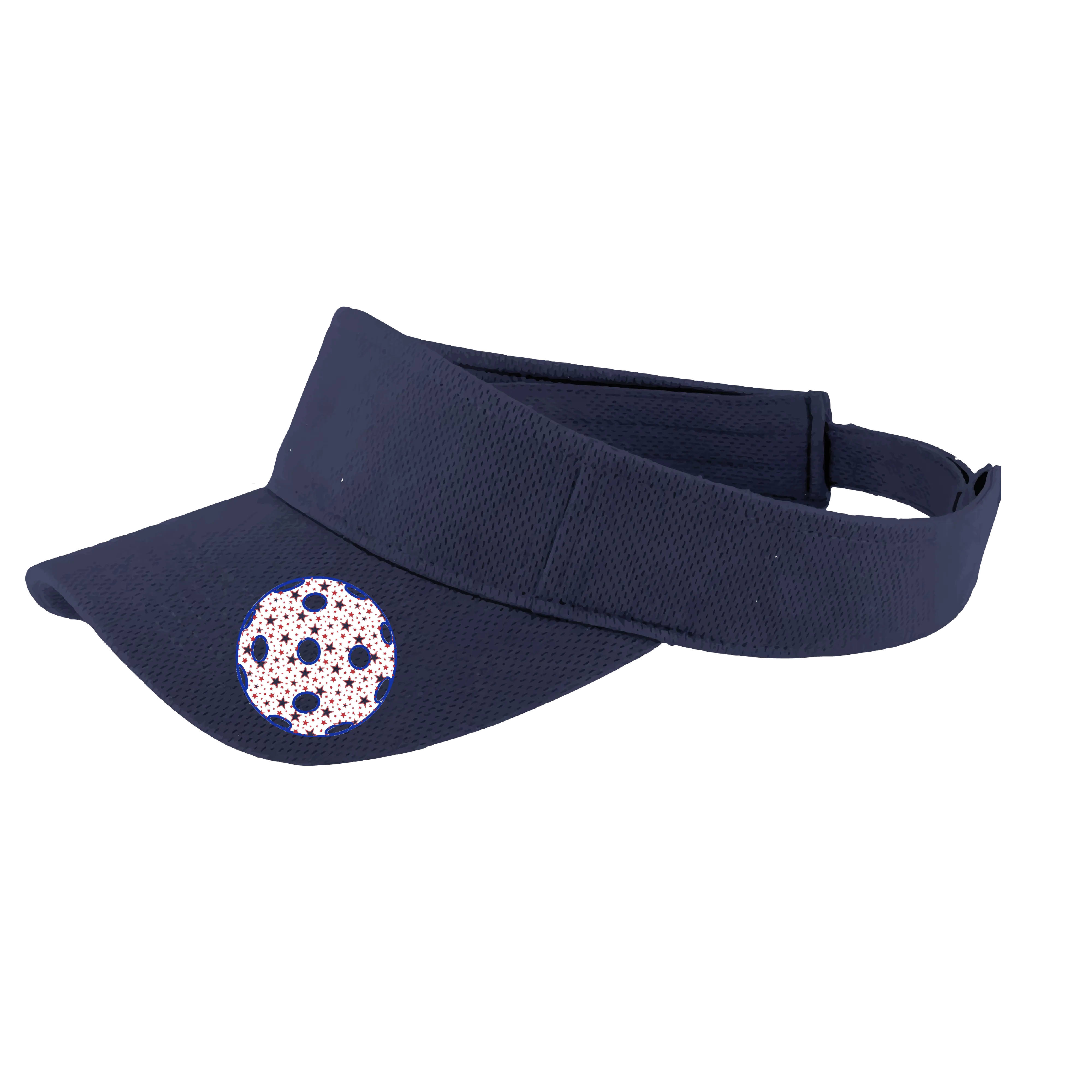 Patriotic Star Pickleball (Customizable) | Pickleball Visors | Moisture Wicking 100% Polyester