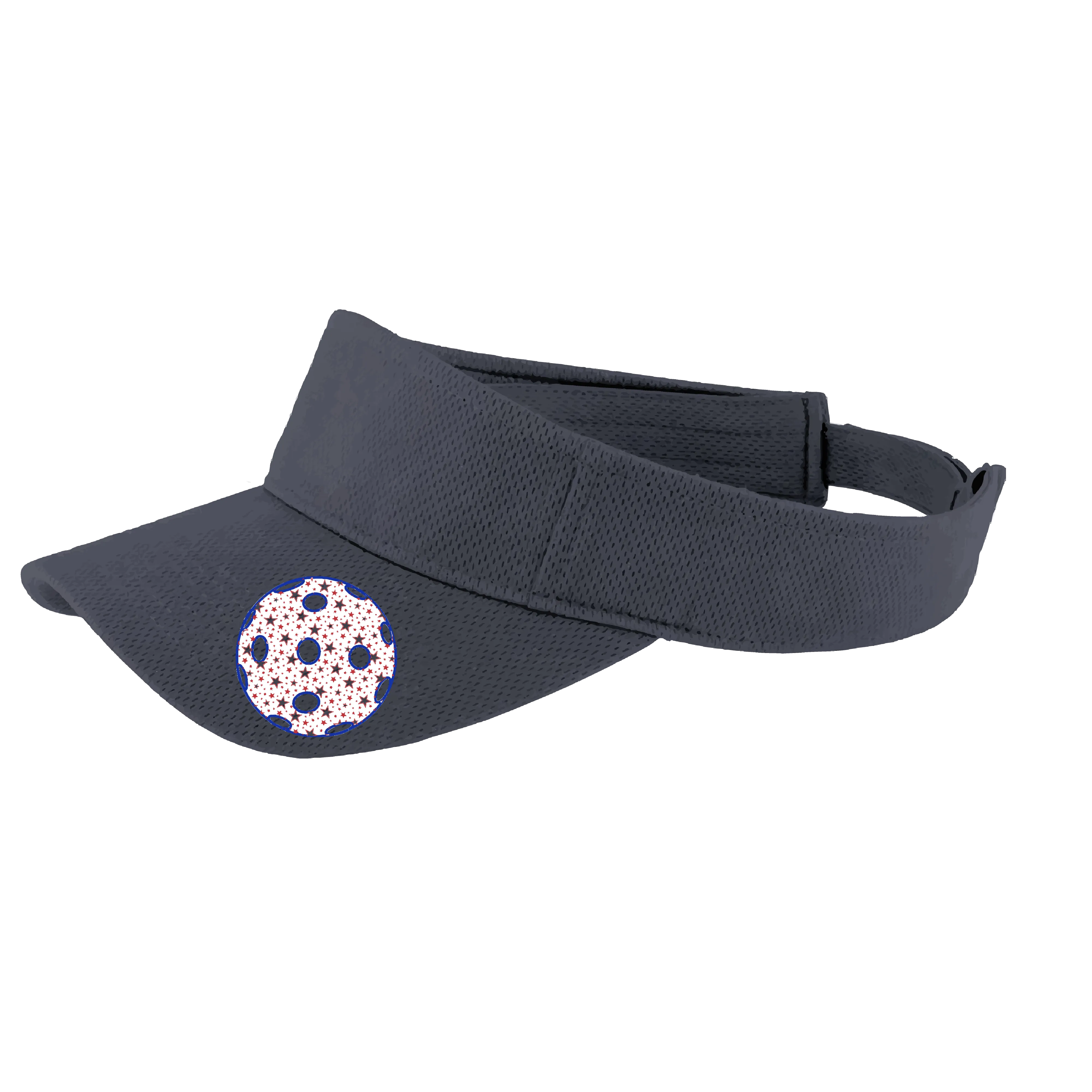 Patriotic Star Pickleball (Customizable) | Pickleball Visors | Moisture Wicking 100% Polyester