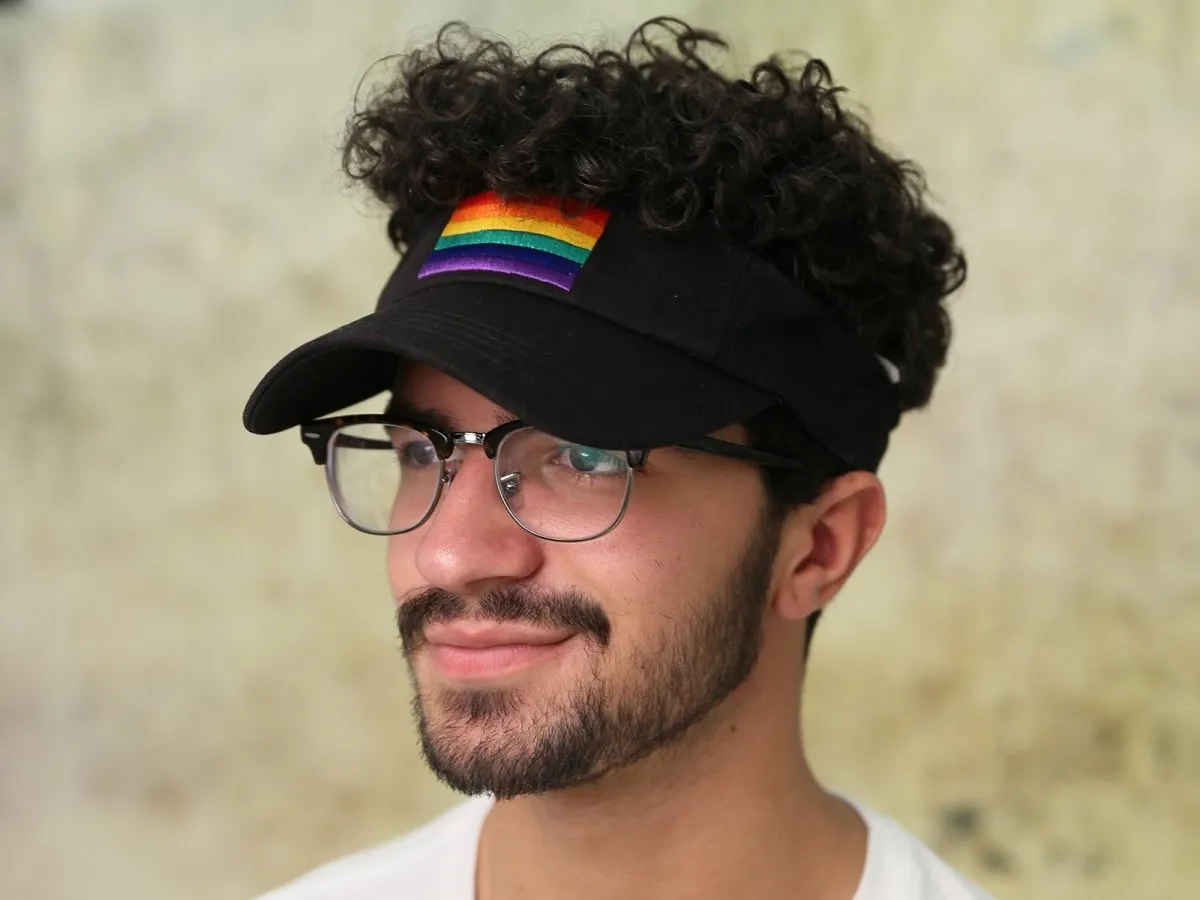 Rainbow Flag Visors in Black
