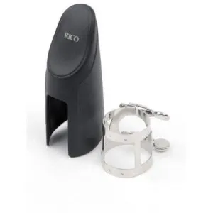 Rico Bb Clarinet Ligature & Cap - Nickel Plated