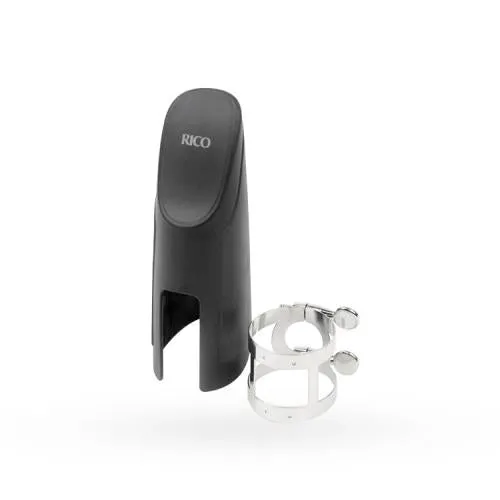 Rico Tenor or Baritone Saxophone Ligature & Cap - Nickel Plated